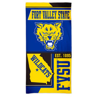 Fort Valley State Wildcats Spectra Beach Towel 30"  x 60"