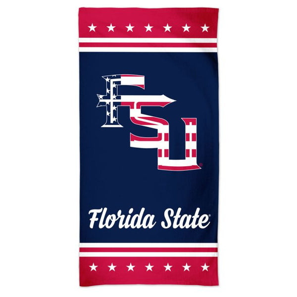 Wholesale-Florida State Seminoles PATRIOTIC Spectra Beach Towel 30" x 60"
