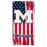 Michigan Wolverines PATRIOTIC Spectra Beach Towel 30"  x 60"