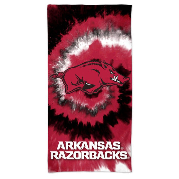 Arkansas Razorbacks Tie Dye Spectra Beach Towel 30"  x 60"