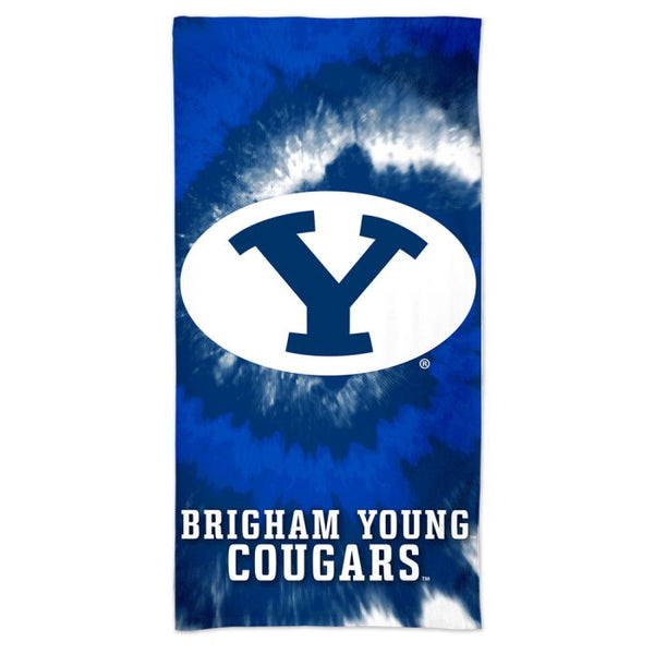 Wholesale-Brigham Young Cougars Tie Dye Spectra Beach Towel 30" x 60"