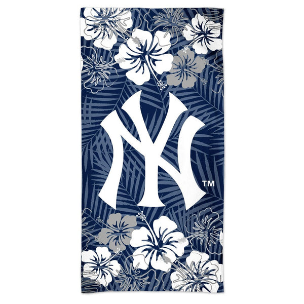 New York Yankees Floral Spectra Beach Towel 30"  x 60"