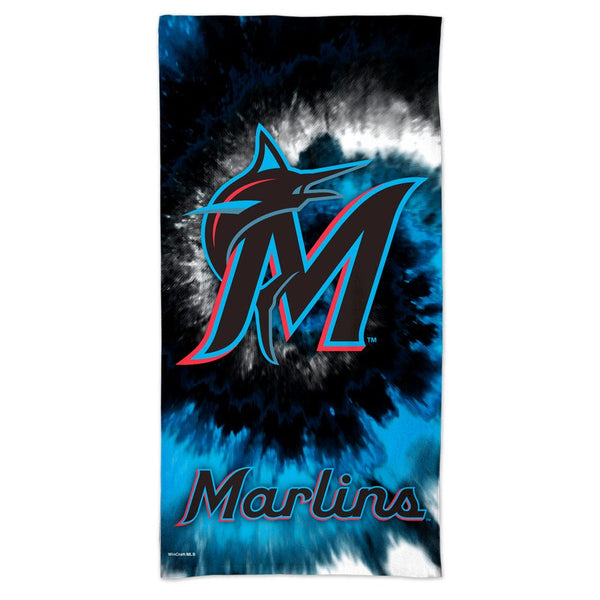 Miami Marlins TDYE Spectra Beach Towel 30"  x 60"