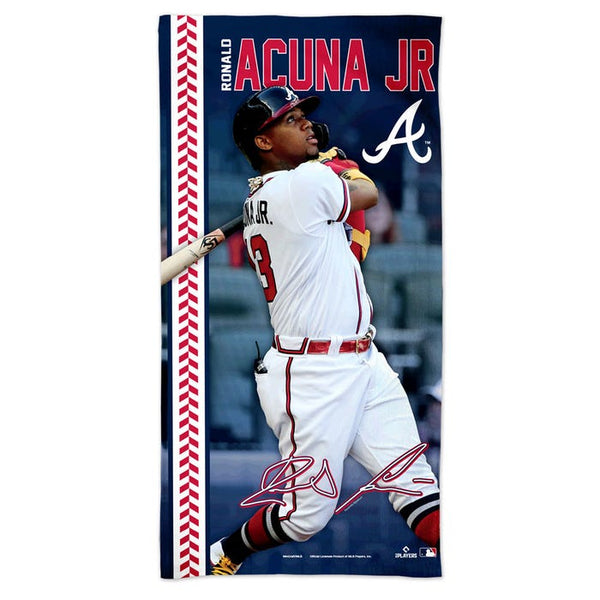 Atlanta Braves Spectra Beach Towel 30"  x 60" Ronald Acuna Jr.