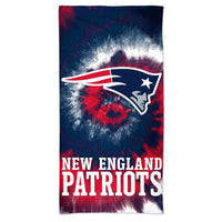 New England Patriots Tie Dye Spectra Beach Towel 30"  x 60"