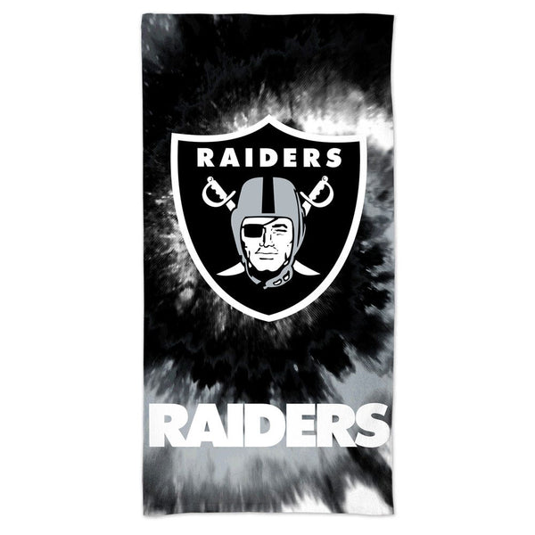 Las Vegas Raiders Tie Dye Spectra Beach Towel 30"  x 60"