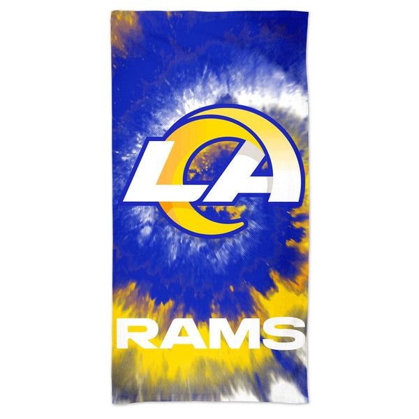 Los Angeles Rams Tie Dye Spectra Beach Towel 30"  x 60"