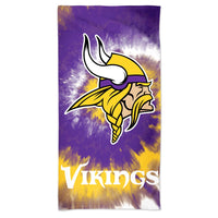 Minnesota Vikings Tie Dye Spectra Beach Towel 30"  x 60"