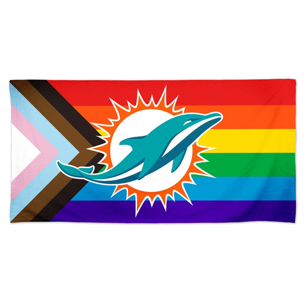 Miami Dolphins Pride Spectra Beach Towel 30"  x 60"