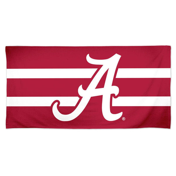 Alabama Crimson Tide HORIZONTAL STRIPES Spectra Beach Towel 30"  x 60"