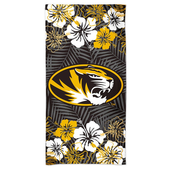 Missouri Tigers FLORAL Spectra Beach Towel 30"  x 60"
