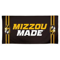 Missouri Tigers SLOGAN "MIZZOU MADE" Spectra Beach Towel 30"  x 60"