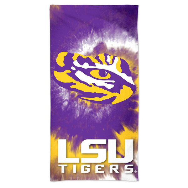 LSU Tigers Tie Dye Spectra Beach Towel 30"  x 60"