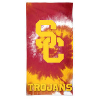 Wholesale-USC Trojans TIE DYE Spectra Beach Towel 30" x 60"