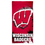 Wholesale-Wisconsin Badgers TIE DYE Spectra Beach Towel 30" x 60"