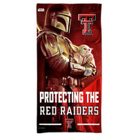 Wholesale-Texas Tech Red Raiders / Star Wars mandalorian Spectra Beach Towel 30" x 60"