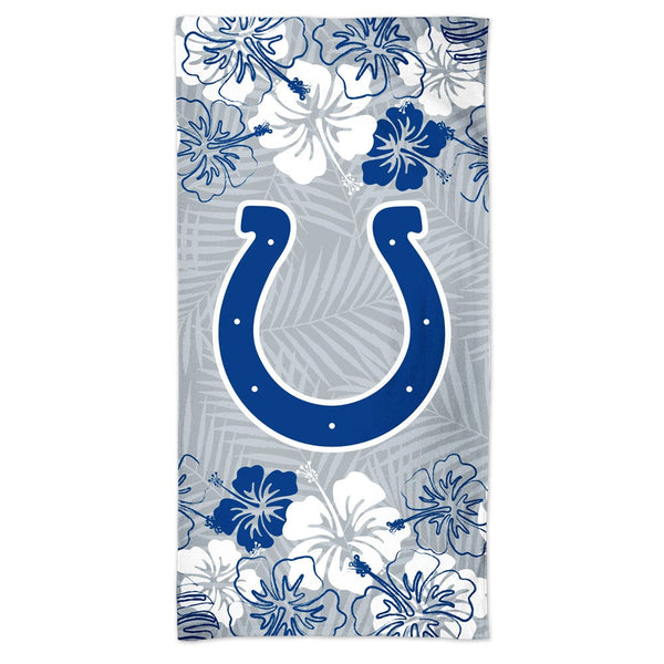 Indianapolis Colts FLORAL Spectra Beach Towel 30"  x 60"