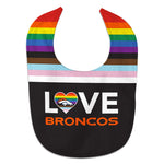 Denver Broncos Pride Love All Pro Baby Bib
