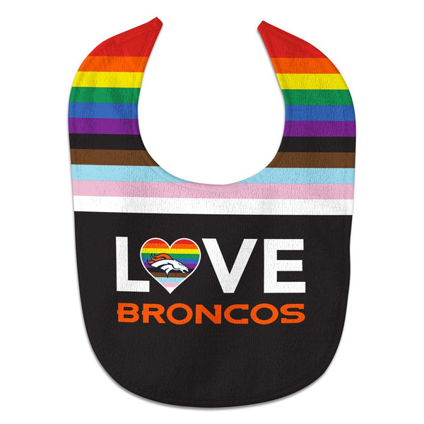 Denver Broncos Pride Love All Pro Baby Bib