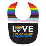 Los Angeles Chargers Pride Love All Pro Baby Bib