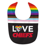 Kansas City Chiefs Pride Love All Pro Baby Bib