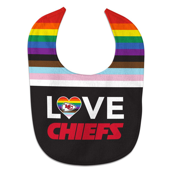 Kansas City Chiefs Pride Love All Pro Baby Bib
