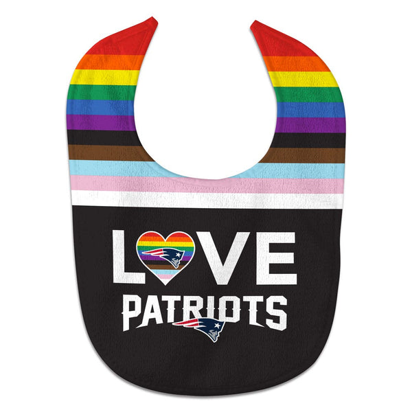 New England Patriots Pride Love All Pro Baby Bib