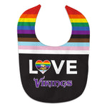 Minnesota Vikings Pride Love All Pro Baby Bib