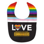 Washington Commanders Pride Love All Pro Baby Bib