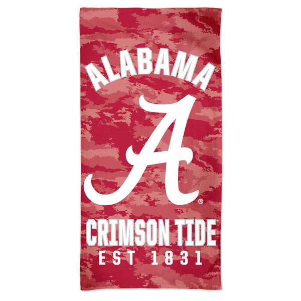 Alabama Crimson Tide TEAM CAMO Spectra Beach Towel 30"  x 60"