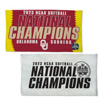 Wholesale-NCAA Women's CWS Champions Oklahoma Sooners Women's College World Seri Full Color Locker Room Towel With Back Imprint