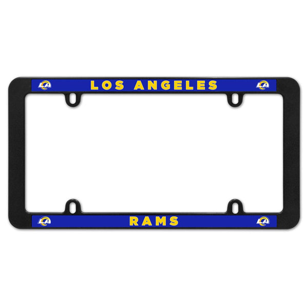 Los Angeles Rams Lic Plt Thin Frame - Black Plastic