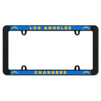 Los Angeles Chargers Lic Plt Thin Frame - Black Plastic