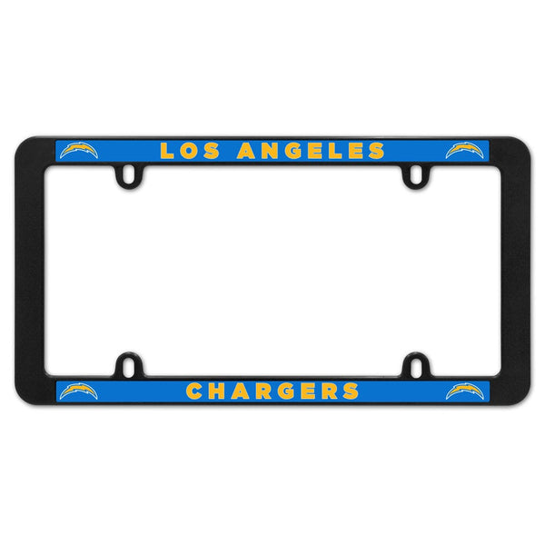 Los Angeles Chargers Lic Plt Thin Frame - Black Plastic