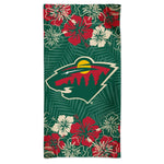 Minnesota Wild floral Spectra Beach Towel 30"  x 60"