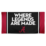 Alabama Crimson Tide WHERE LEGENDS ARE MADE Spectra Beach Towel 30"  x 60"