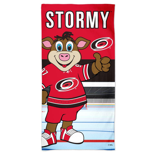 Carolina Hurricanes STORMY Spectra Beach Towel 30"  x 60"