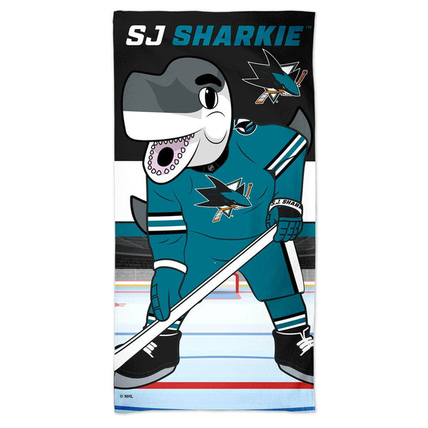 San Jose Sharks SJ SHARKIE Spectra Beach Towel 30"  x 60"