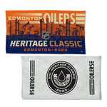 NHL Heritage Classic Edmonton Oilers Heritage Classic Participant Full Color Locker Room Towel With Back Imprint