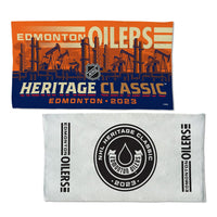 NHL Heritage Classic Edmonton Oilers Heritage Classic Participant Full Color Locker Room Towel With Back Imprint