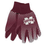 Wholesale-Mississippi State Bulldogs Adult Two Tone Gloves