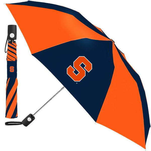 Wholesale-Syracuse Orange Auto Folding Umbrella