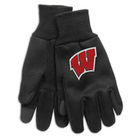 Wholesale-Wisconsin Badgers Technology Gloves 9 oz.