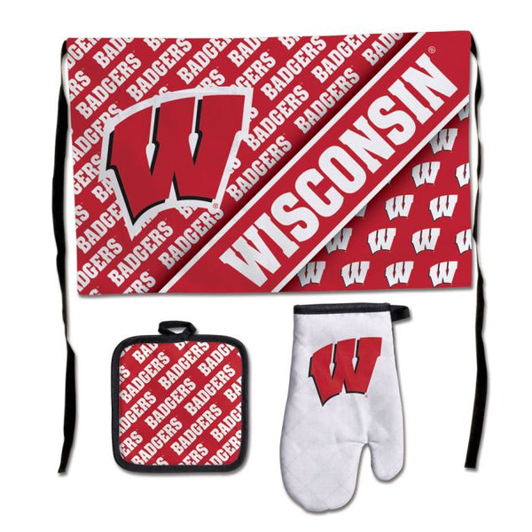 Wholesale-Wisconsin Badgers Barbeque Tailgate Set-Premium