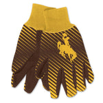 Wholesale-Wyoming Cowboys Adult Two Tone Gloves