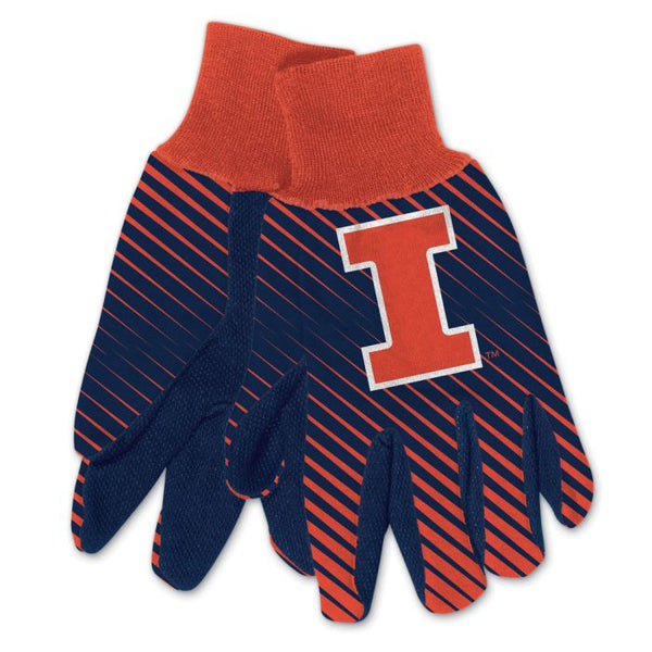 Wholesale-Illinois Fighting Illini Adult Two Tone Gloves