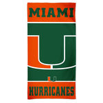 Miami Hurricanes Spectra Beach Towel 30"  x 60"