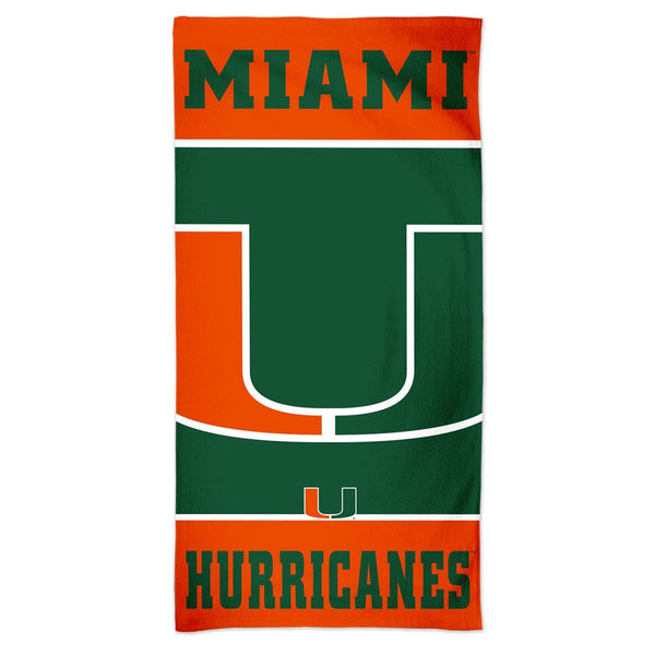 Miami Hurricanes Spectra Beach Towel 30"  x 60"