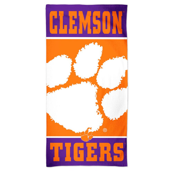 Clemson Tigers VERTICAL Spectra Beach Towel 30"  x 60"