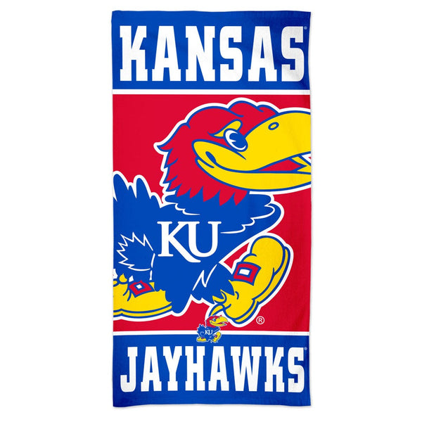 Kansas Jayhawks VERTICAL Spectra Beach Towel 30"  x 60"